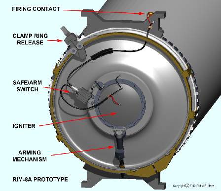 Prototype booster safe/arm mechanism